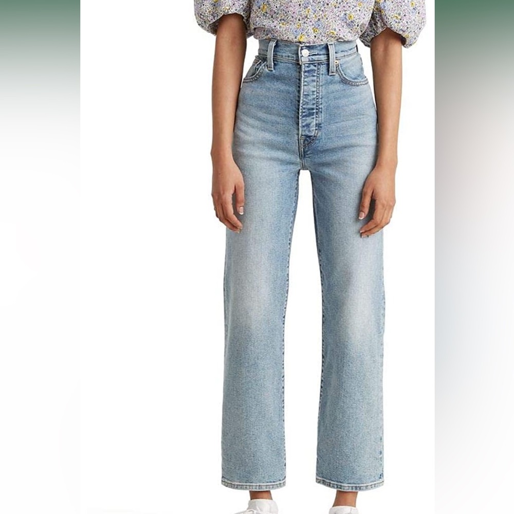 Levi’s Women's Ribcage Straight Ankle Jeans, Worn Out, 27 (US 4)